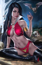 Load image into Gallery viewer, VAMPIRELLA #672 & RED SONJA DEATH & THE DEVIL #2 (JOSH BURNS VIRGIN SET OF 4)