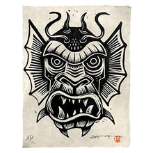 Load image into Gallery viewer, Attack Peter - Iron Man Hand Stamp w/Bonus Fin Fang Foom - Artist Proof Black Print ( Limited to 25)