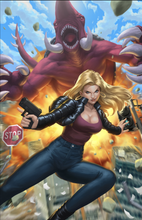Load image into Gallery viewer, Kaiju Score: Steal from the Gods #1 (Ejikure Exclusive Virgin & Trade Set)