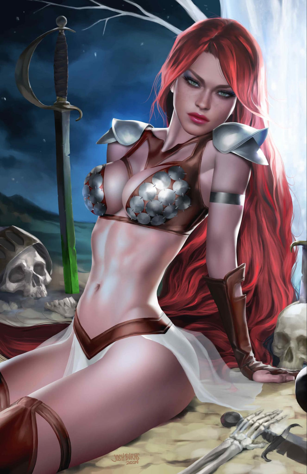 RED SONJA DEATH AND THE DEVIL #2 (JOSH BURNS VIRGIN VARIANT)