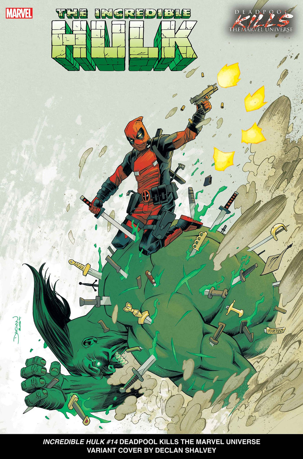 INCREDIBLE HULK #14 (DECLAN SHALVEY DEADPOOL KILLS THE MARVEL UNIVERSE VARIANT)