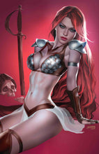 Load image into Gallery viewer, VAMPIRELLA #672 &amp; RED SONJA DEATH &amp; THE DEVIL #2 SET (JOSH BURNS RED VIRGIN SET)
