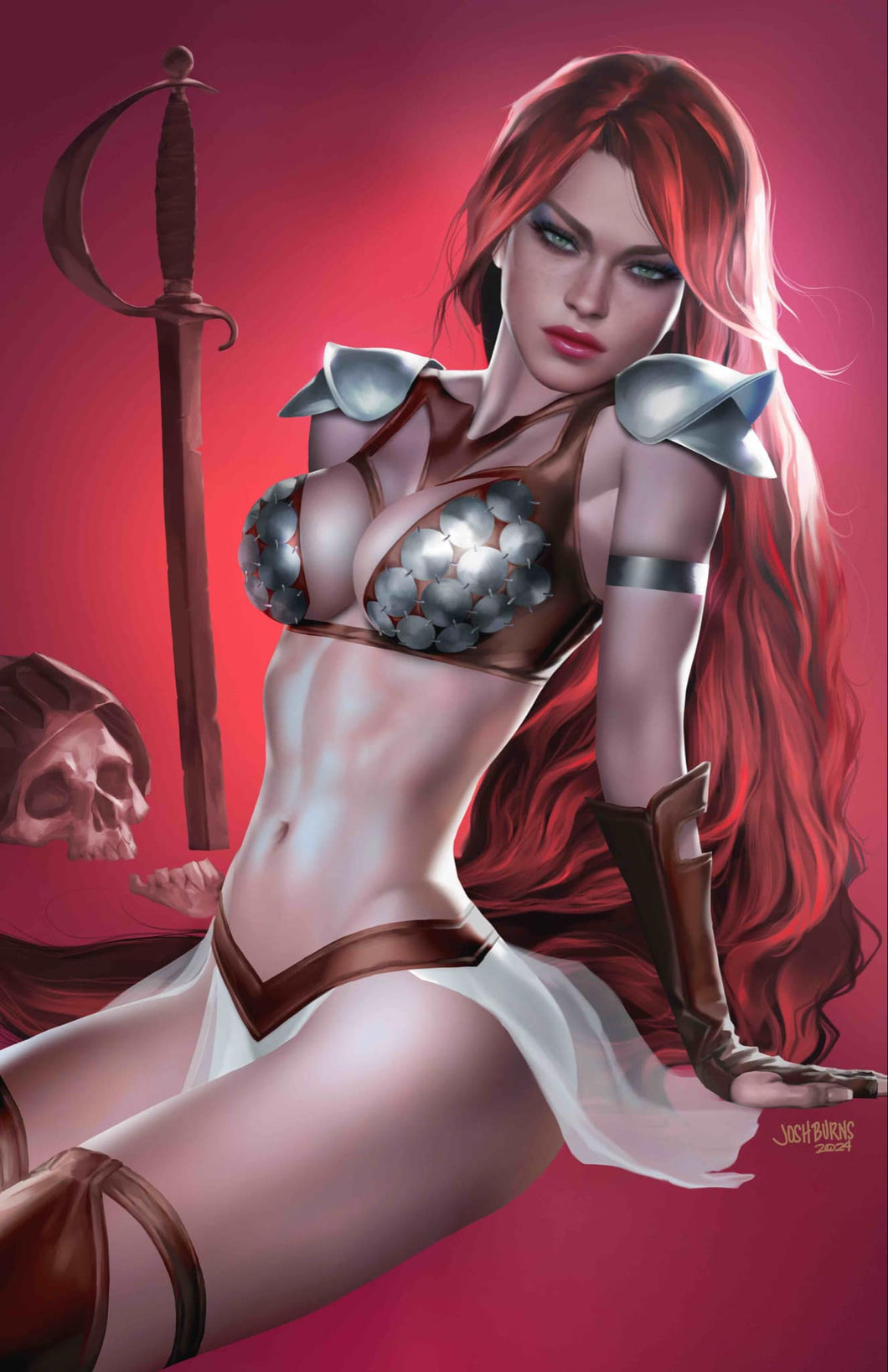 RED SONJA DEATH AND THE DEVIL #2 (JOSH BURNS RED VIRGIN VARIANT)