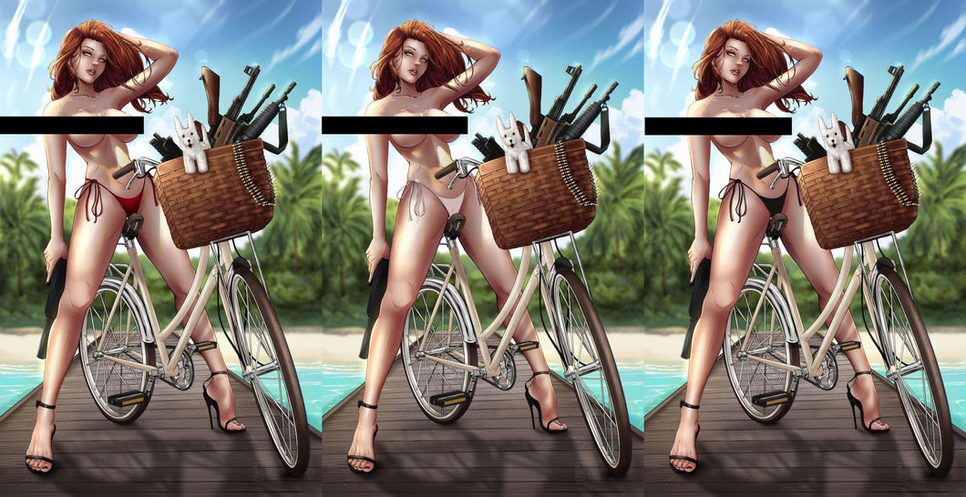 HEAT SEEKER EXPOSED #2 - GUN HONEY (ALAIN NIP CVR F,G,H WHITE METAL EXCLUSIVE SET)